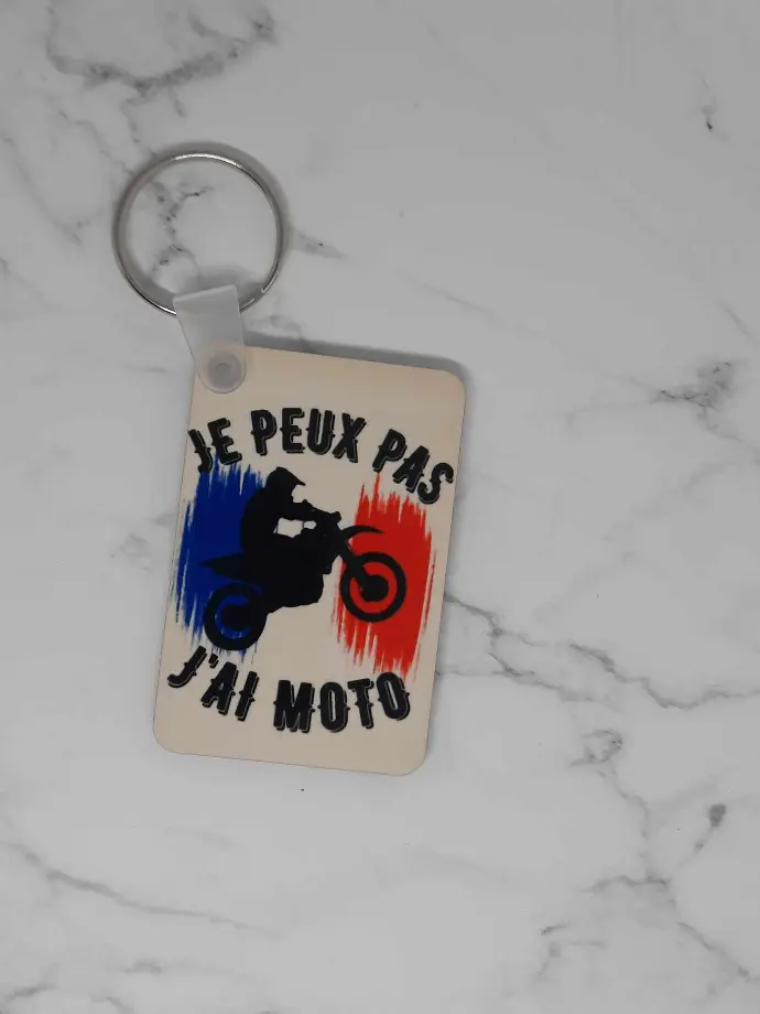 Porte-clés Je peut pas j'ai moto