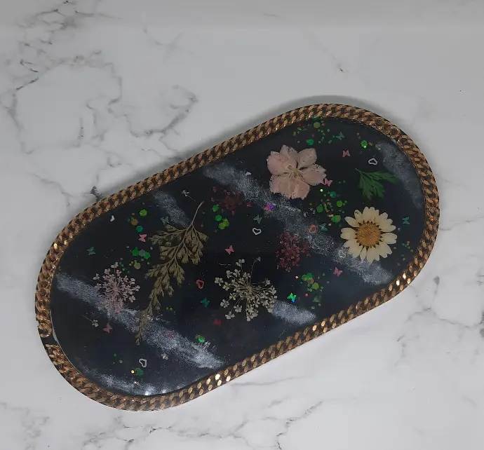 Vide poche avec Fleurs