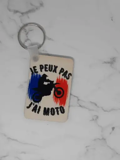 Porte-clés Je peut pas j'ai moto