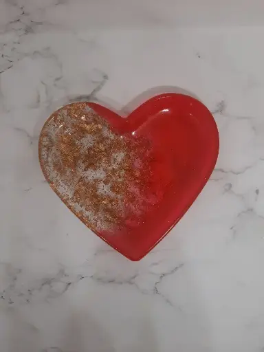 Vide poche cœur rouge