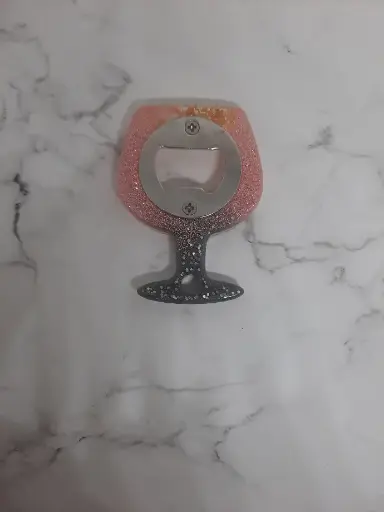 Décapsuleur rose et gris