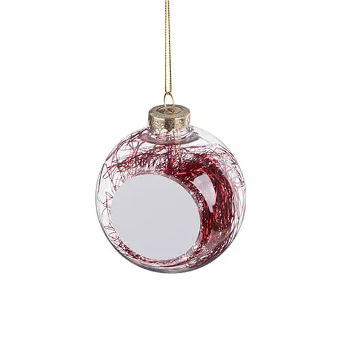 Boule de Noël avec des cheveux d'anges